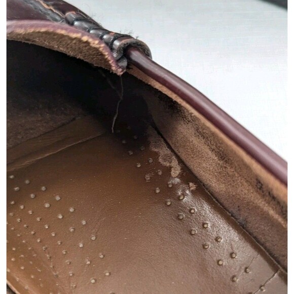 G.h. Bass Sz 10 EE Wilton ? Weejuns Dark Cherry Leather  Loafer Normcore Classic main image 8
